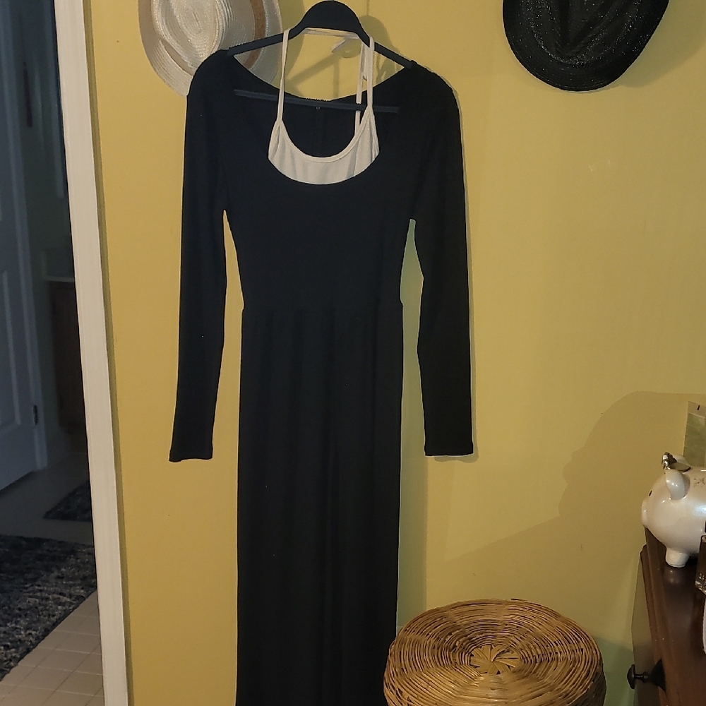 Cider Black Long Sleeve Jumpsuit